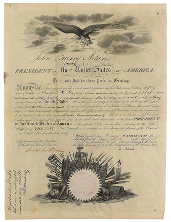 Lot #6 John Quincy Adams Signed Document