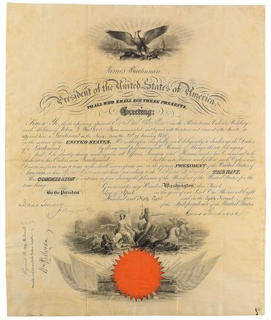 Lot #14 James Buchanan Signed Document