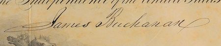 Lot #14 James Buchanan Signed Document - Image 2