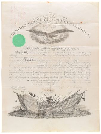 Lot #16 Abraham Lincoln: Lincoln appoints a noted