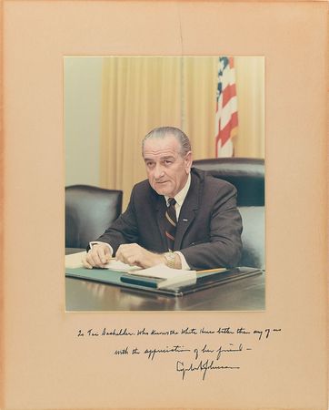 Lot #37 Lyndon B. Johnson: Presented to a longtime