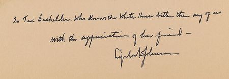 Lot #37 Lyndon B. Johnson: Presented to a longtime secretary, 