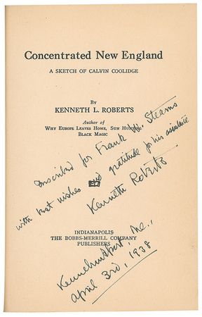 Lot #27 Calvin Coolidge: Coolidge biography inscribed to a fellow Amherst College alum - Image 3
