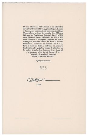 Lot #506 Gabriel García Márquez Book - Image 2