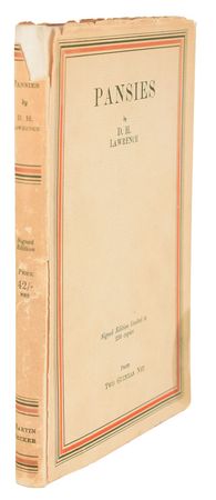 Lot #508 D. H. Lawrence: Lawrence signs a limited edition of his 1929 controversial collection, Pansies - Image 4
