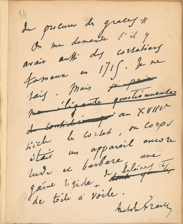 Lot #490 Anatole France Signed Manuscript - Image 10