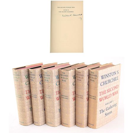 Lot #122 Winston Churchill: Gorgeous first edition set of Churchill's six-volume account of World War II - Image 1