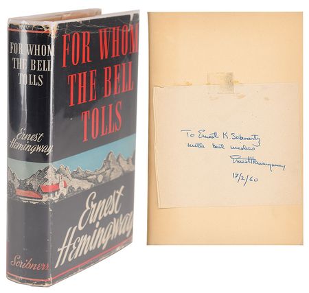 Lot #498 Ernest Hemingway Book - Image 1
