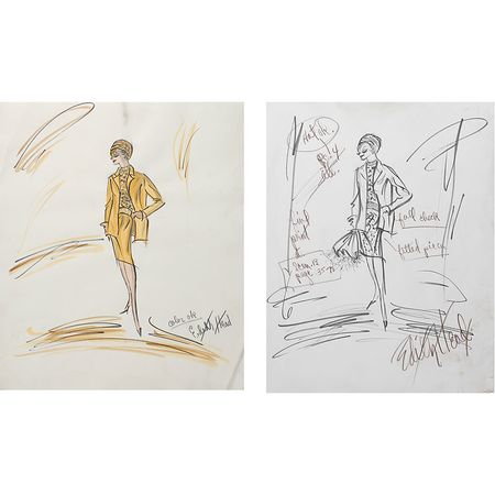 Lot #841 Edith Head Sketches - Image 1