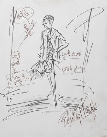 Lot #841 Edith Head Sketches - Image 3