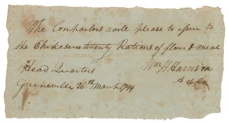 Lot #9 William Henry Harrison Signed Document