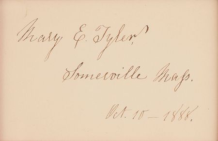 Lot #603 Mary E. Tyler Signature - Image 2