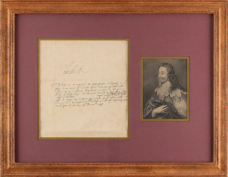 Lot #132 King Charles I Signed Document - Image 1