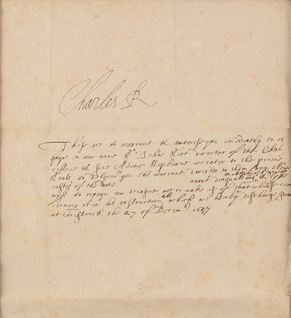 Lot #132 King Charles I Signed Document - Image 2