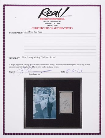 Lot #665 Elvis Presley Signature - Image 3