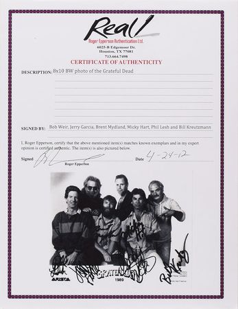 Lot #650 Grateful Dead Signed Photograph - Image 3