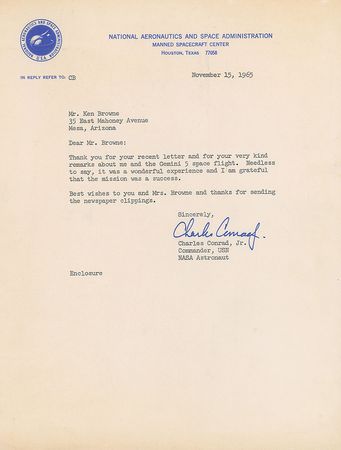 Lot #367 Charles Conrad Letters - Image 3