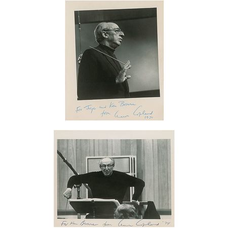 Lot #678 Aaron Copland Signed Photographs - Image 1