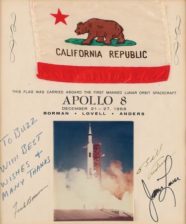 Lot #324 Apollo 8 Flown Flag - Image 1