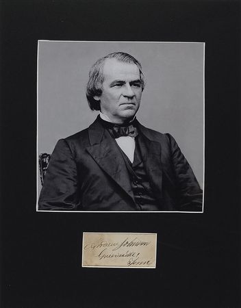 Lot #69 Andrew Johnson Signature - Image 1