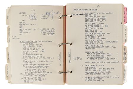 Lot #2329 Dave Scott's Lunar Orbit-Flown Apollo 15 CSM Launch Checklist - Image 5