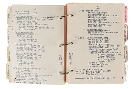Lot #2329 Dave Scott's Lunar Orbit-Flown Apollo 15 CSM Launch Checklist - Image 6
