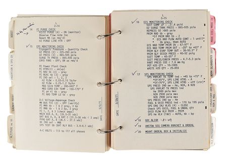 Lot #2329 Dave Scott's Lunar Orbit-Flown Apollo 15 CSM Launch Checklist - Image 7