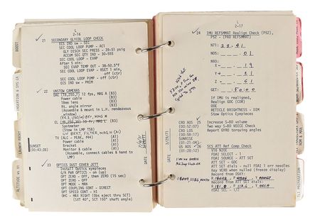 Lot #2329 Dave Scott's Lunar Orbit-Flown Apollo 15 CSM Launch Checklist - Image 8