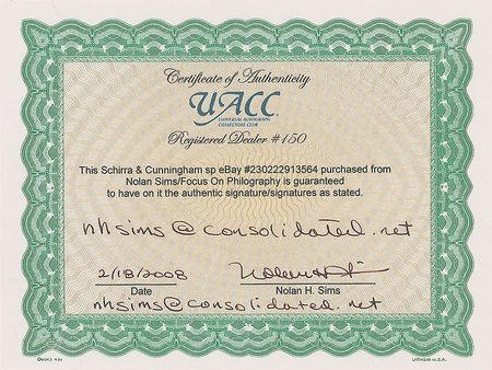 Lot #2357 Walt Cunningham and Wally Schirra Signed Photograph - Image 2