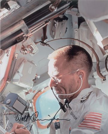 Lot #2359 Walt Cunningham Signed Photograph - Image 1