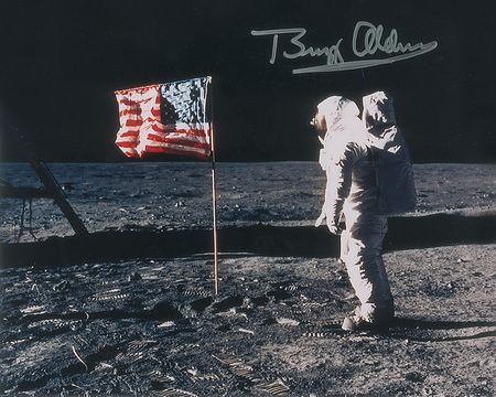 Lot #2379 Buzz Aldrin Signed Photograph - Image 1