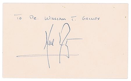 Lot #2392 Neil Armstrong Signature - Image 1