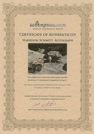 Lot #2510 Harrison Schmitt Signed Photograph - Image 2