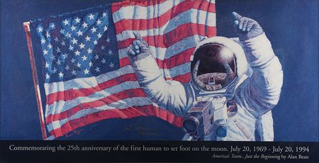 Lot #3262 Alan Bean Signed Poster - Image 1