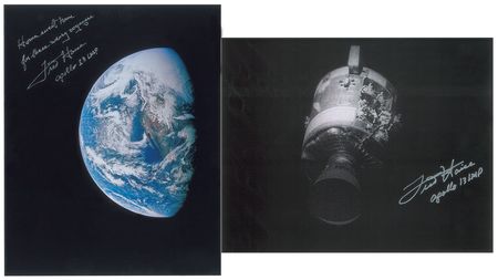 Lot #2438 Fred Haise Pair of Signed Photographs - Image 1