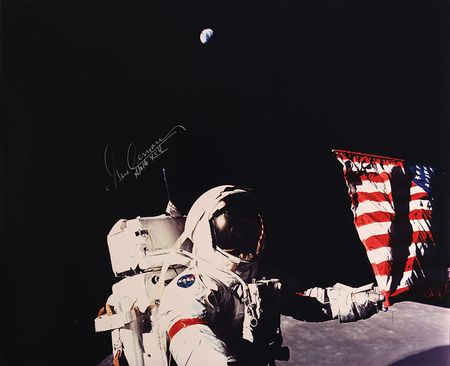 Lot #2505 Gene Cernan Signed Photograph - Image 1