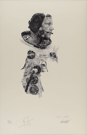 Lot #2289 Neil Armstrong Signed Lithograph - Image 1