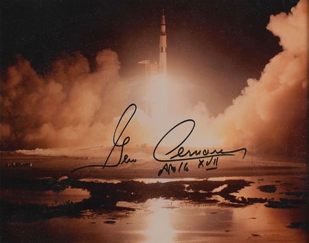 Lot #2506 Gene Cernan Signed Photograph - Image 1