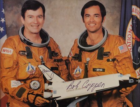 Lot #2585  STS-1 Flown Flag Display - Image 3