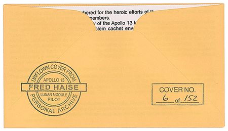 Lot #2448 James Lovell and Fred Haise Signed Cover - Image 2