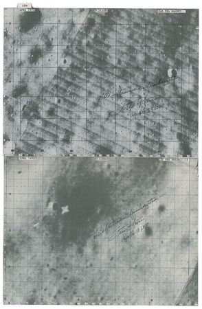 Lot #2437  Apollo 13 Training-Used Lunar Surface Maps (2) Signed by Fred Haise - Image 1