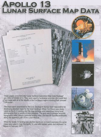 Lot #2437  Apollo 13 Training-Used Lunar Surface Maps (2) Signed by Fred Haise - Image 2