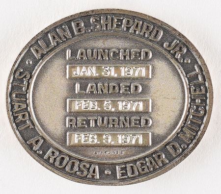 Lot #2314  Apollo 14 Robbins Medal and Uncut Lead Strikes - Image 2