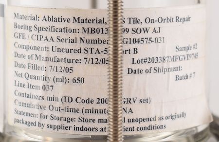 Lot #2589  STS-114 Cured-in-Place Ablative Applicator Transfer Container - Image 5
