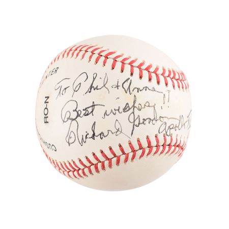 Lot #2431 Richard Gordon Signed Baseball - Image 1