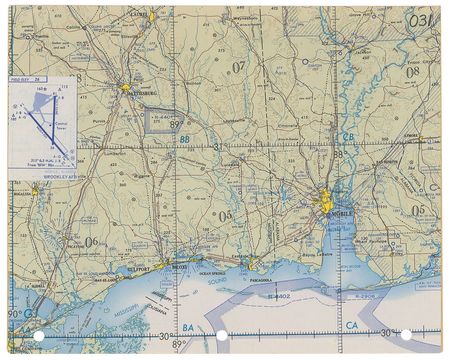 Lot #2177 Charles Conrad's Gemini 5 Flown Aeronautical Chart - Image 2