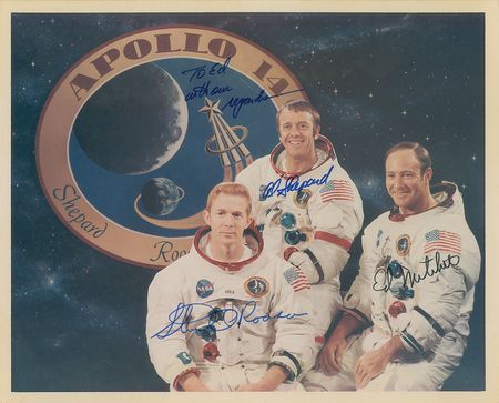 Lot #2016  Apollo 14 Signed Photograph - Image 1
