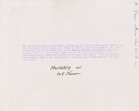 Lot #2055 Gus Grissom Signed Photograph - Image 2