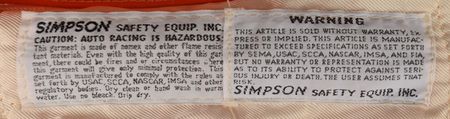 Lot #2303 Charles Conrad's Nomex Racing Suit - Image 7