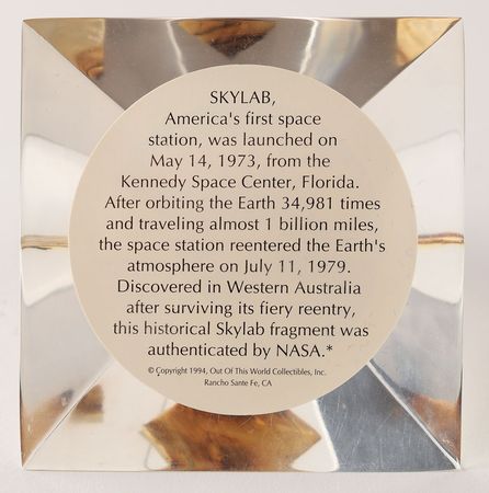 Lot #2528  Skylab Flown Oxygen Supply Tank Fragment - Image 3